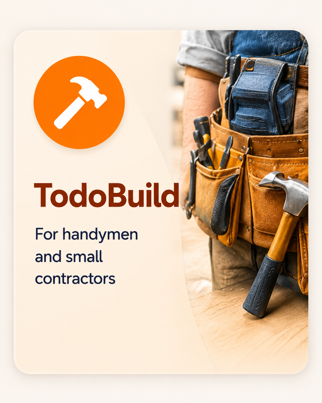 TodoBuild website card for handymen and small contractors